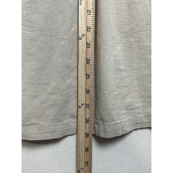 Coof Andy Cuban Guayabera Shirt Mens XL Button Up Embroidered Tan Long Sleeve - Picture 11 of 15